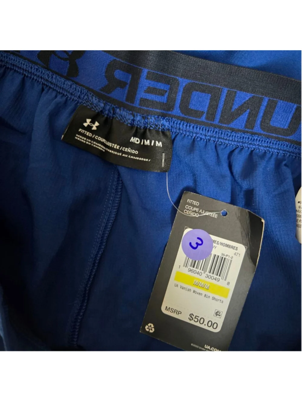 Men's NWT Under Armour Blue Athletic Shorts M - Picture 4 of 13